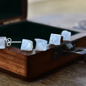 Raw Perfection - Moonstone Studs