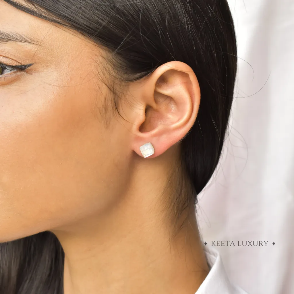 Raw Perfection - Moonstone Studs