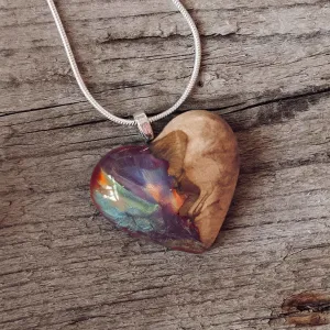 Red Sea | opal pendant [heart]