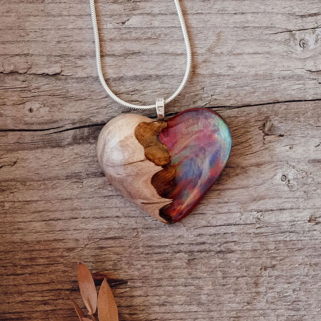 Red Sea | opal pendant [heart]