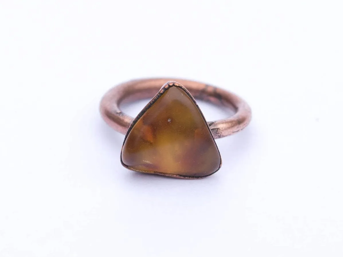 SALE Raw amber ring | Baltic amber ring