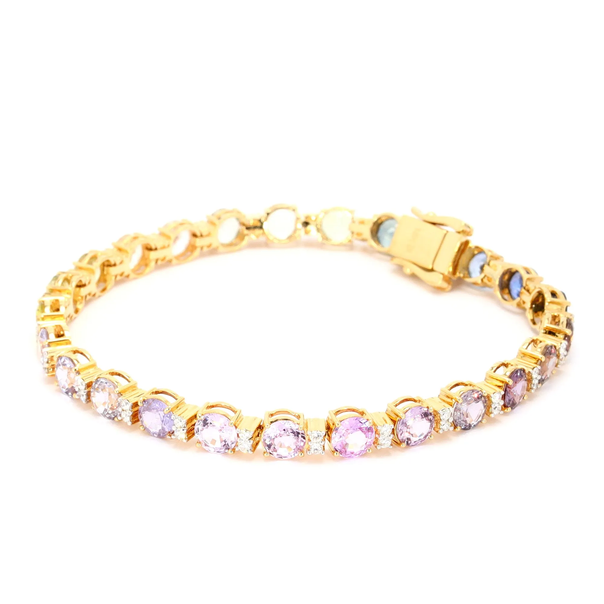 Sapphire and Diamond Tennis Bracelet