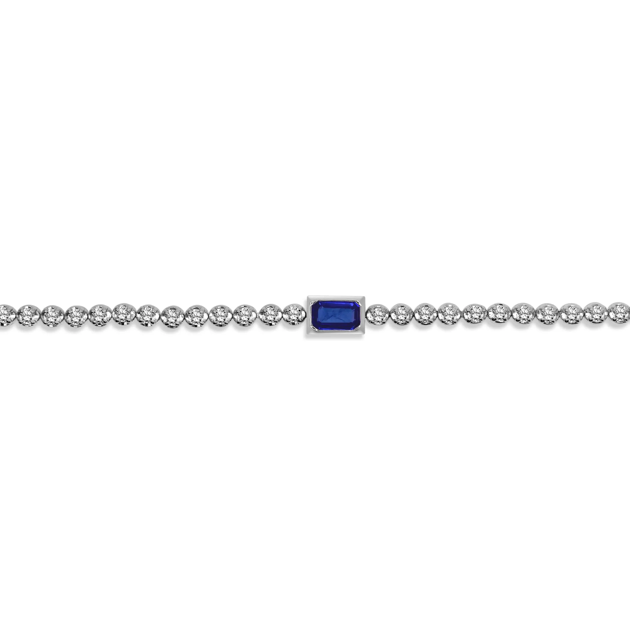 Sapphire Center Diamond Bracelet