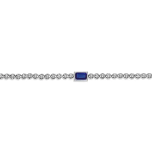 Sapphire Center Diamond Bracelet