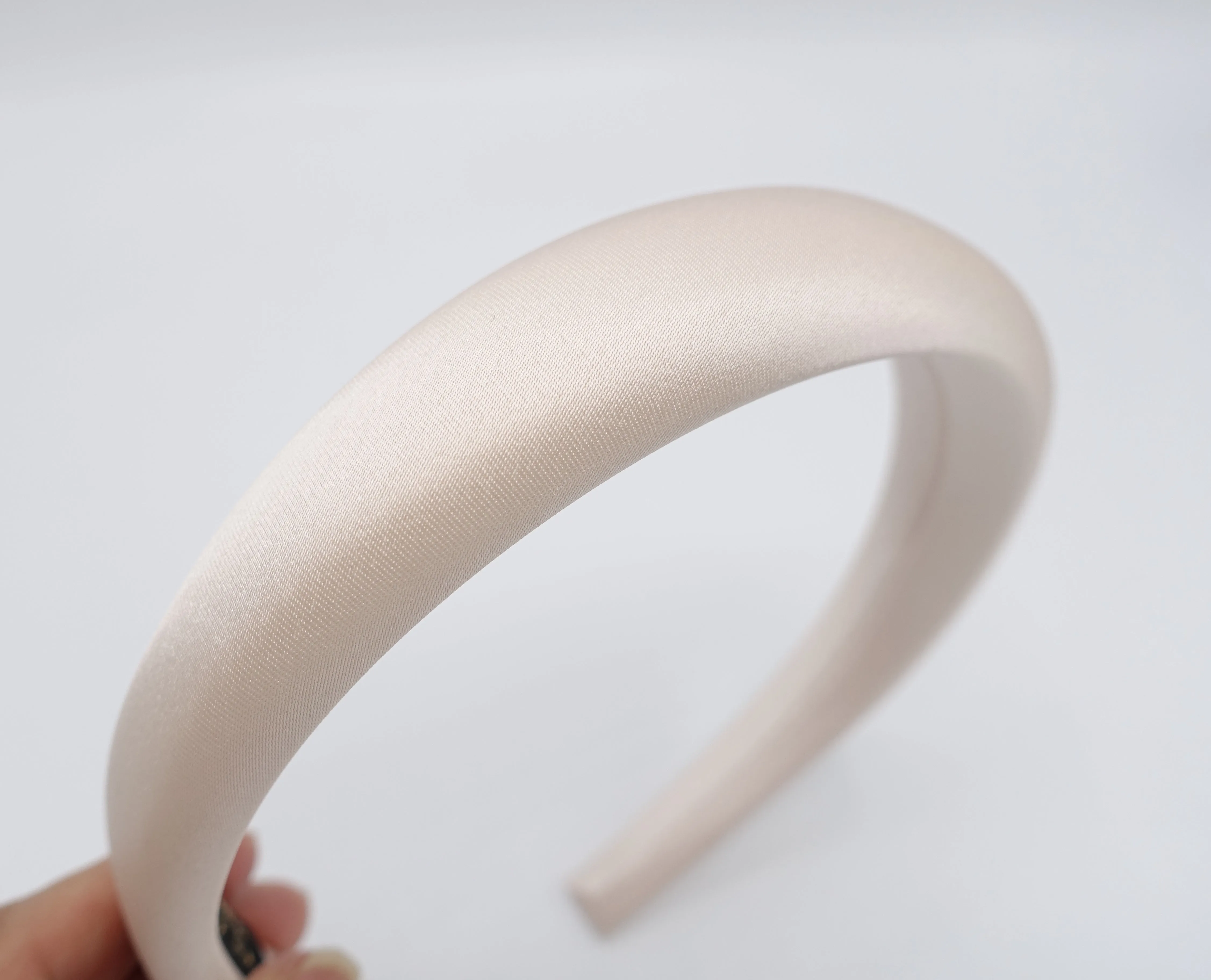 satin headband, padded headband, pink headband for women