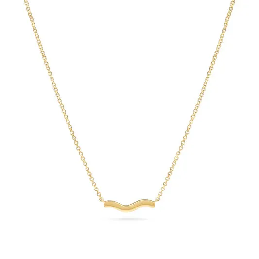Silver Sparkling Ellera Waves Necklace