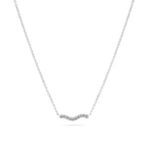 Silver Sparkling Ellera Waves Necklace