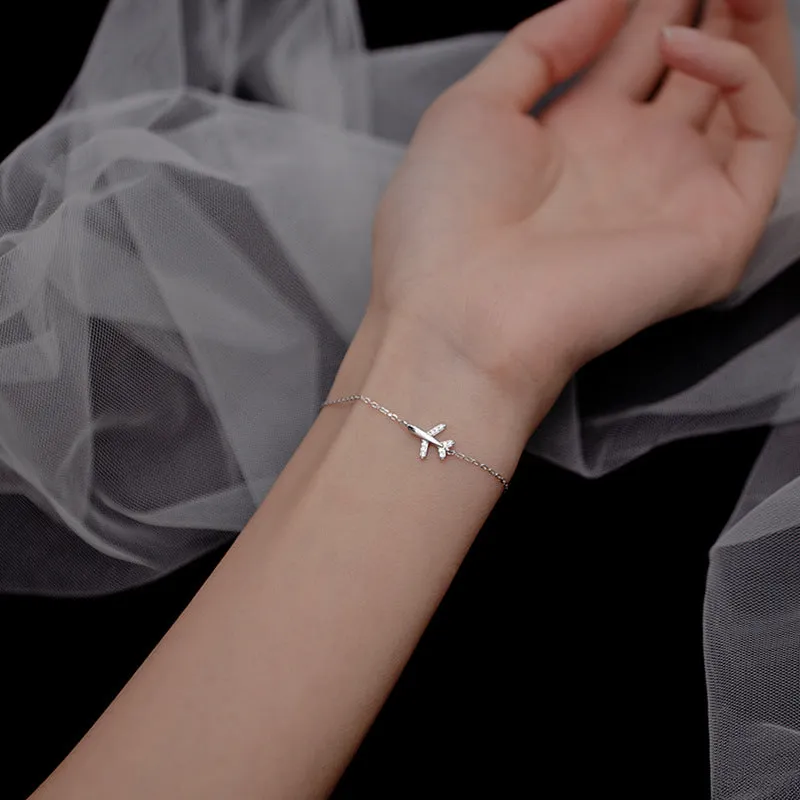 Simple Versatile Diamond Paper Airplane Bracelet