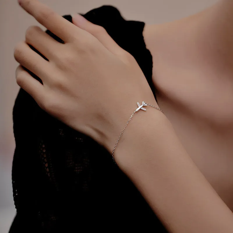 Simple Versatile Diamond Paper Airplane Bracelet