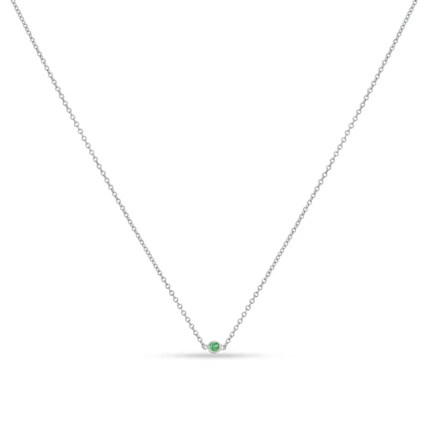 Solitaire Emerald Necklace