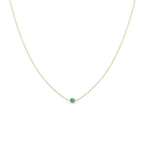 Solitaire Emerald Necklace