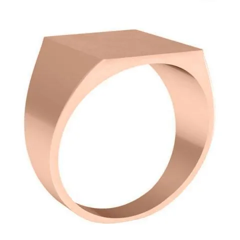 Square Signet Ring for Large Three Letter Monogram