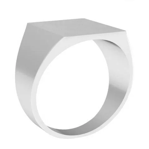 Square Signet Ring for Large Three Letter Monogram