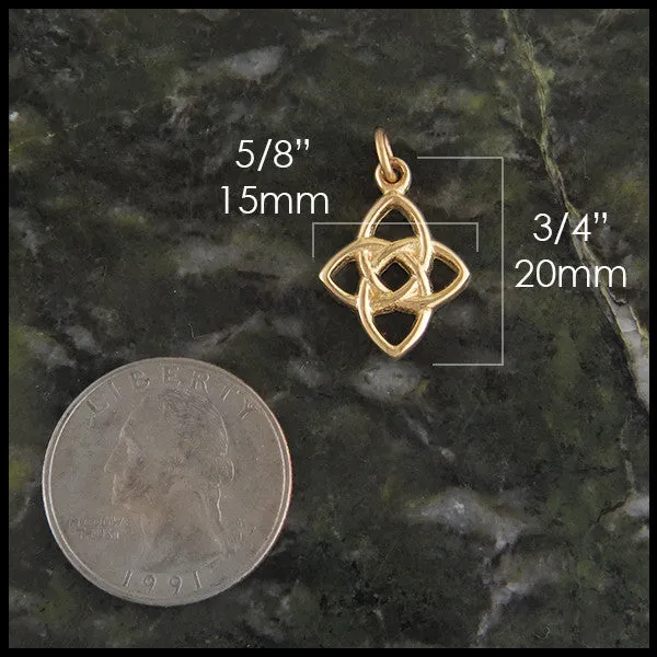 Starlight Knot Pendant in Gold