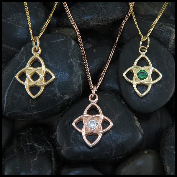 Starlight Knot Pendant in Gold