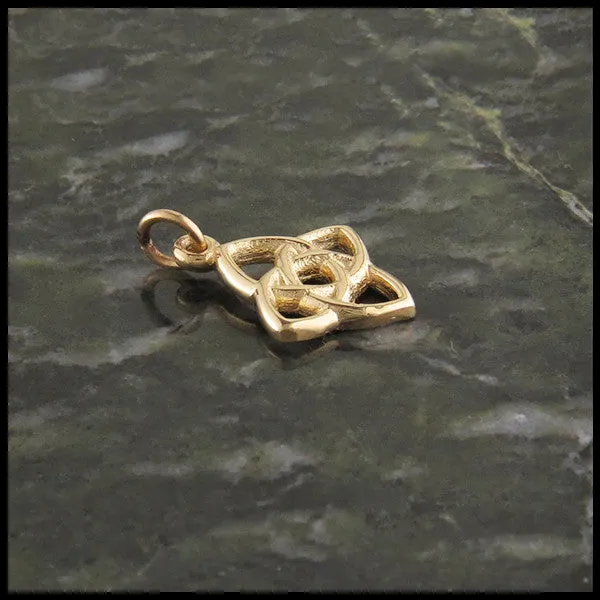 Starlight Knot Pendant in Gold