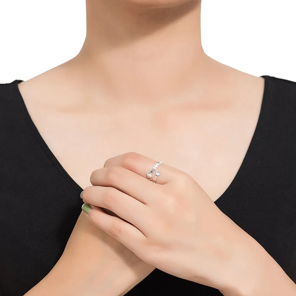 Sterling Silver Fish Bone Ring