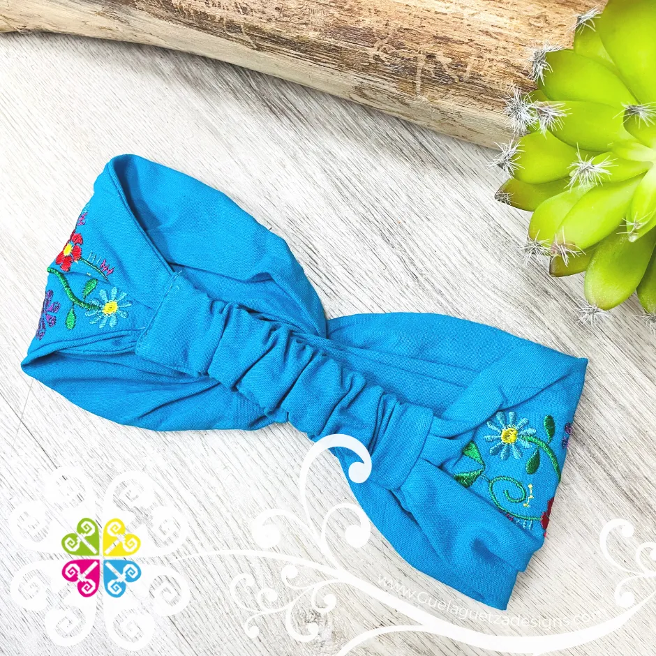 Sunflower Embroider Headwrap