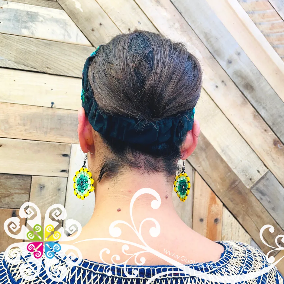 Sunflower Embroider Headwrap