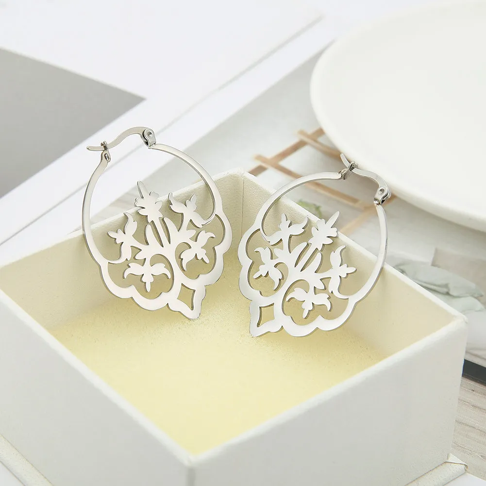 Taj Mahal Motif Statement Earrings (Gold/Silver)