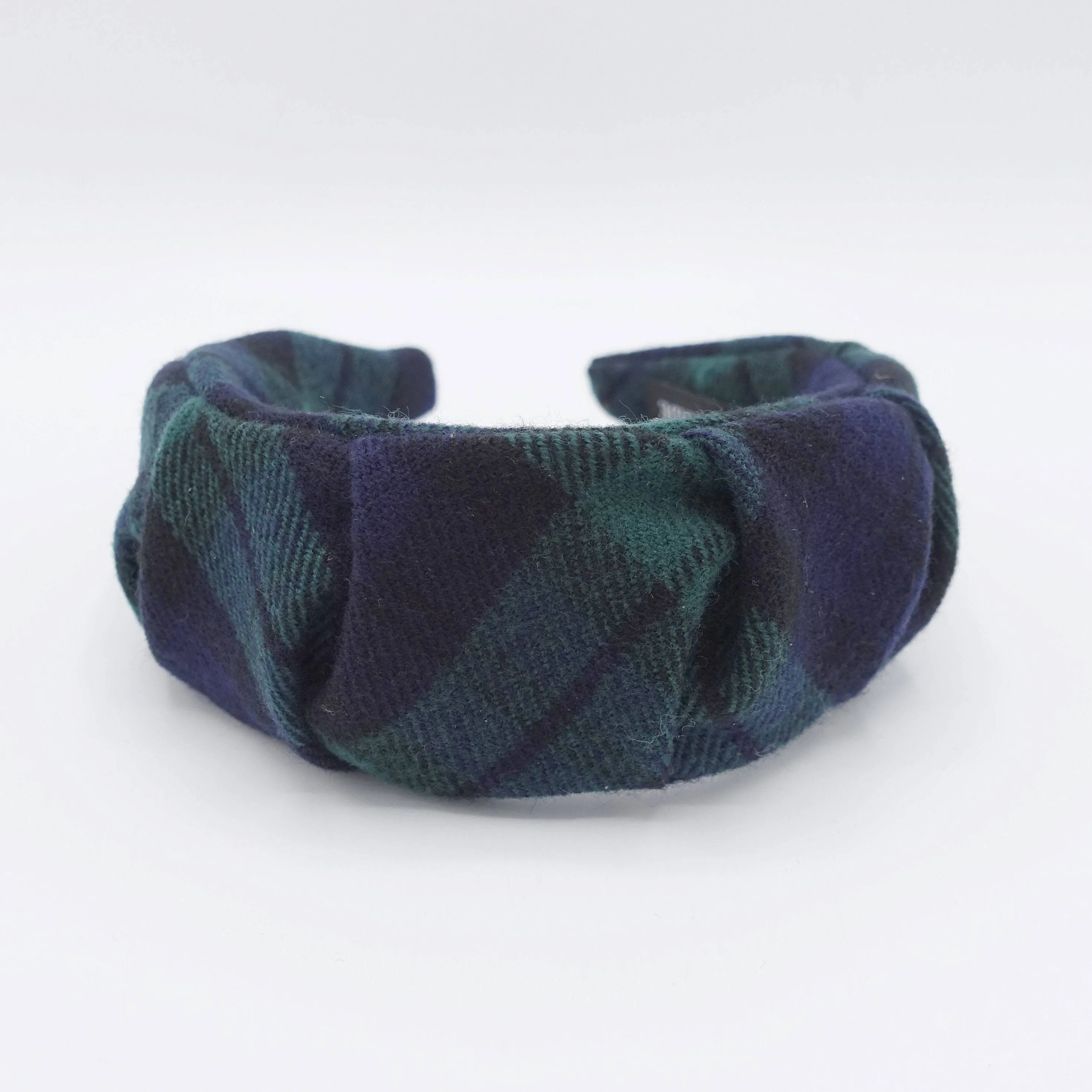 tartan headband plaid check woolen Fall Winter hair accessory for women