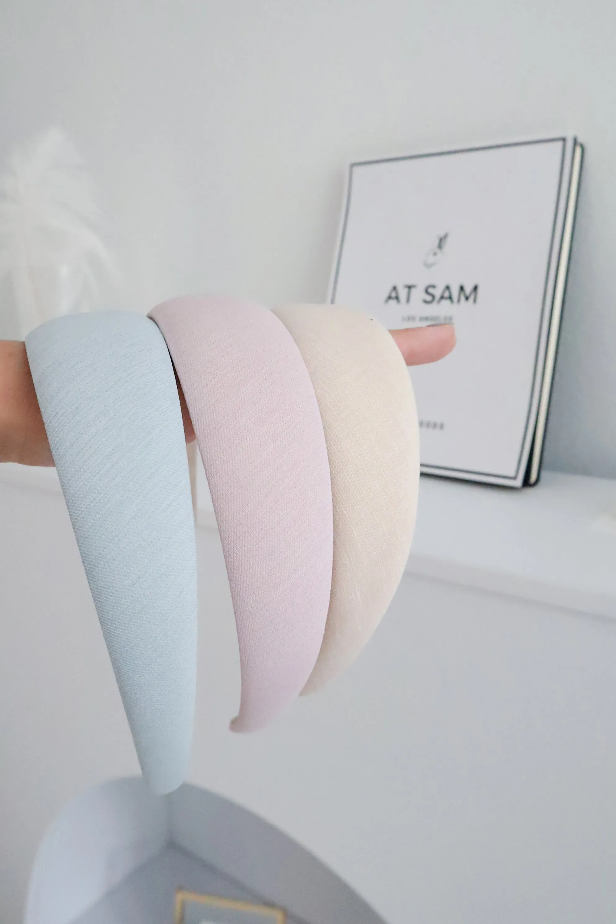 Textured Pastel Colored Fabric Plain Comfy Hairband