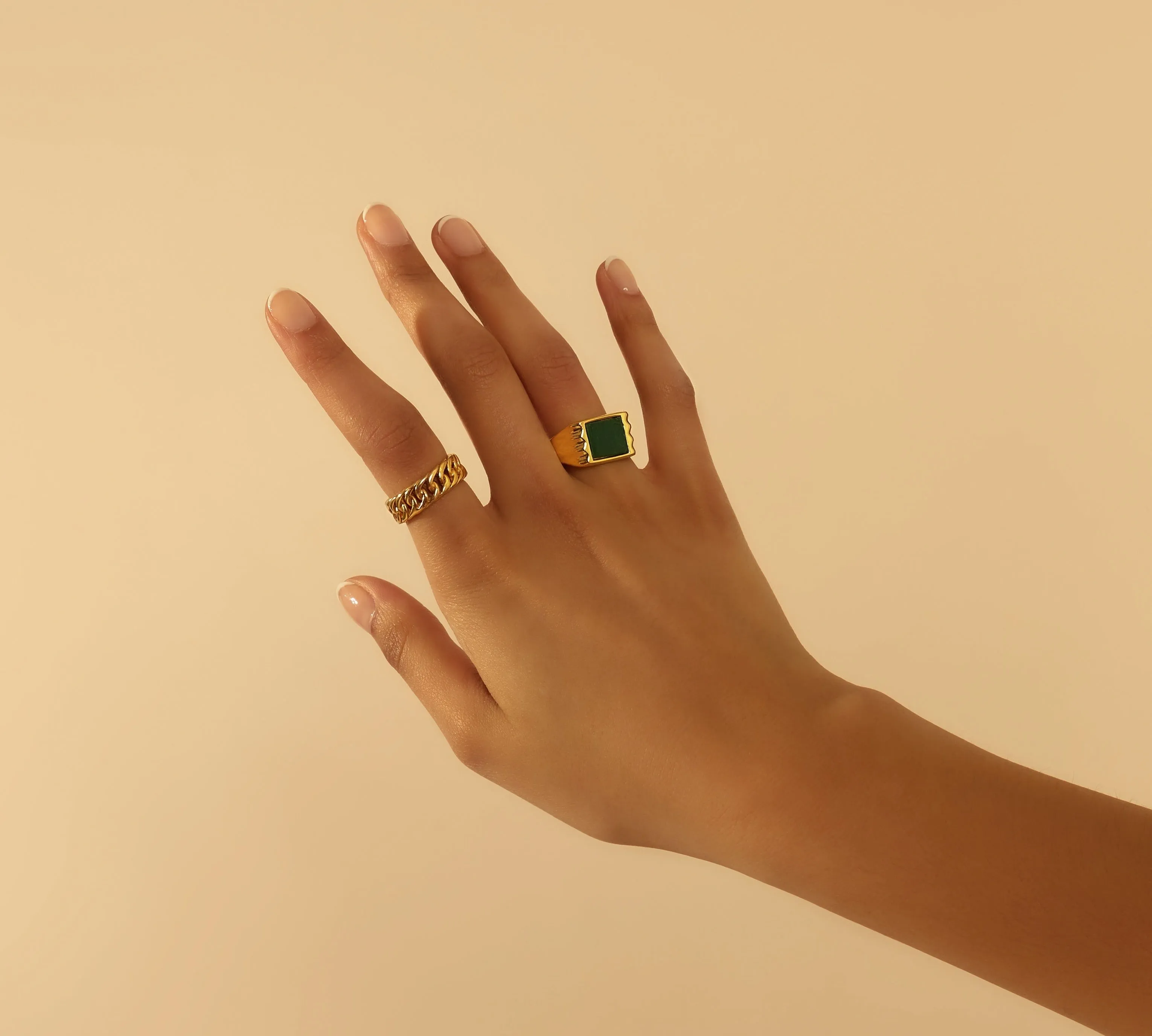 THE COLORED STONE SQUARE SIGNET RING