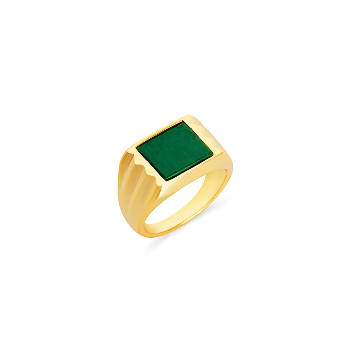THE COLORED STONE SQUARE SIGNET RING