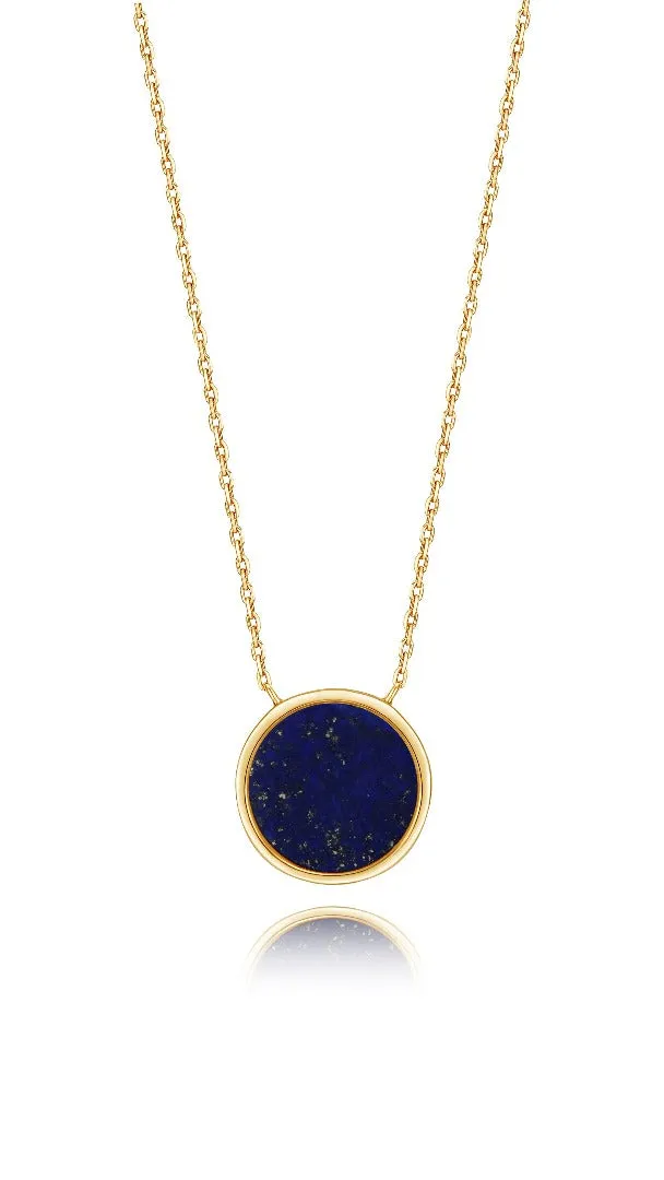 THIALH - Galaxy - Dark Blue Star Gold plated Lapis lazuli Necklace