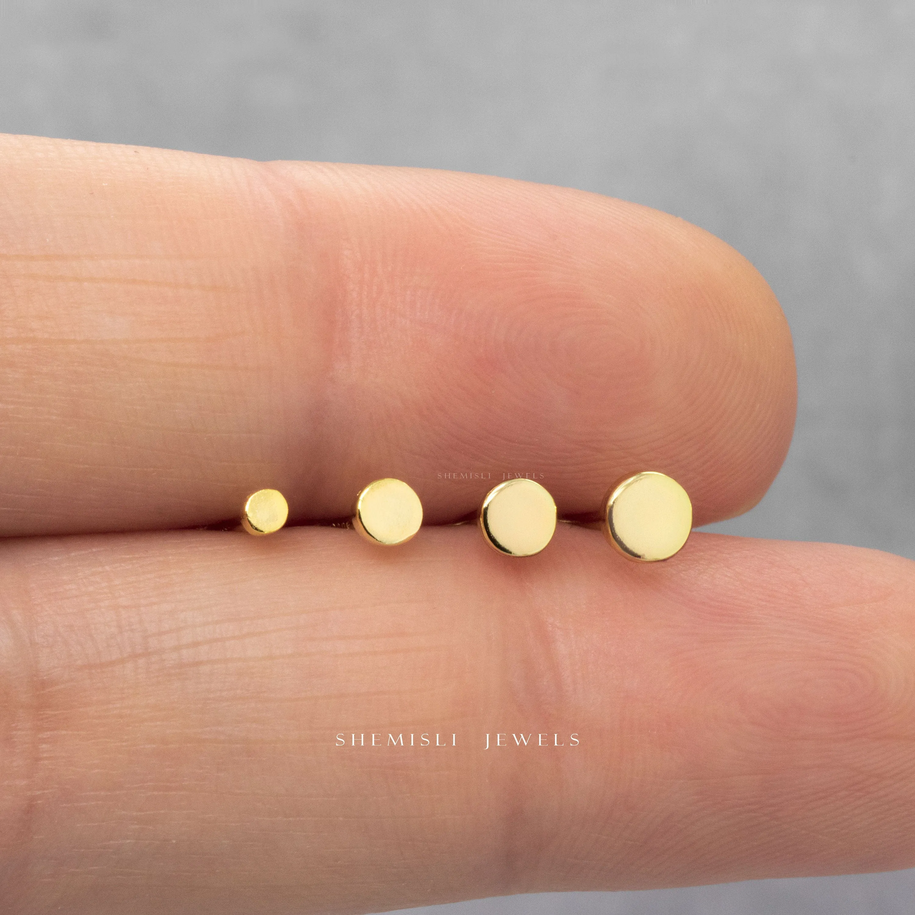 Tiny Circle Studs 2, 3, 3.5, 4mm Unisex, Gold, Silver SS328 SS329 SS335 SS017 Butterfly End, SS479 SS480 SS481 SS482 Screw Ball End (Type A)