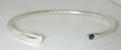 Tulip Rowing Blade and Sapphire Cuff Bracelet
