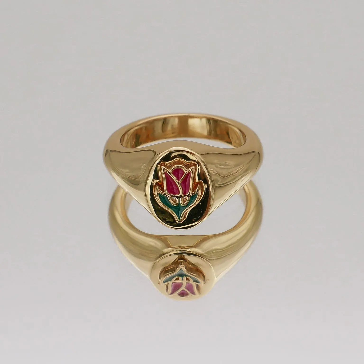 Tulip Signet Ring
