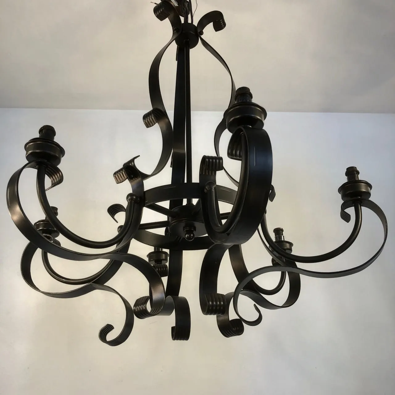 Uttermost Chandelier, Hanging Light, Black, 6- Arm