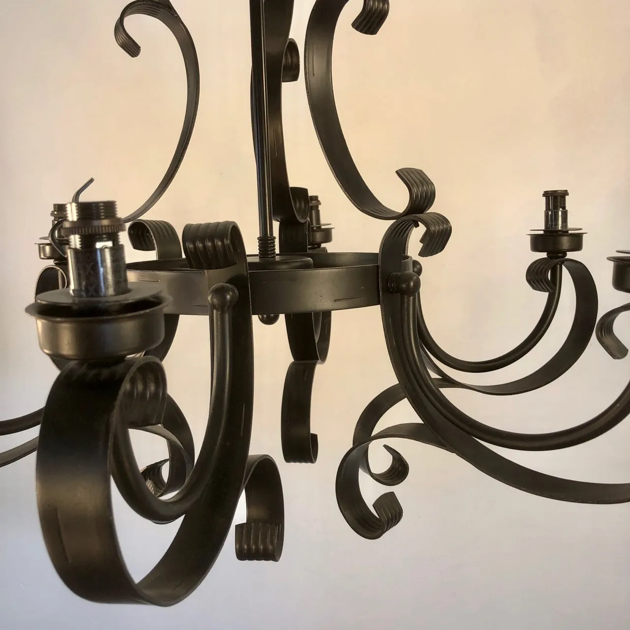 Uttermost Chandelier, Hanging Light, Black, 6- Arm