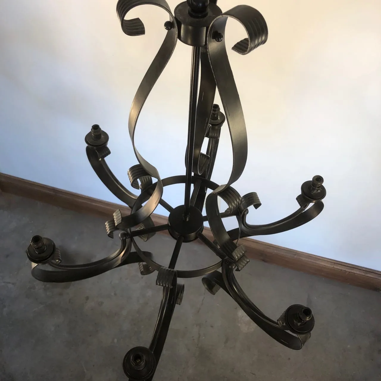 Uttermost Chandelier, Hanging Light, Black, 6- Arm