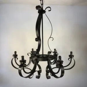 Uttermost Chandelier, Hanging Light, Black, 6- Arm