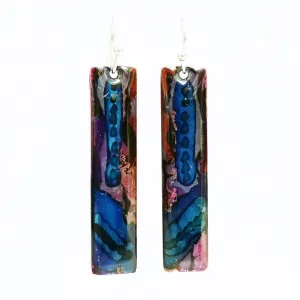 Vintage - long drop earrings with sterling silver earring hooks