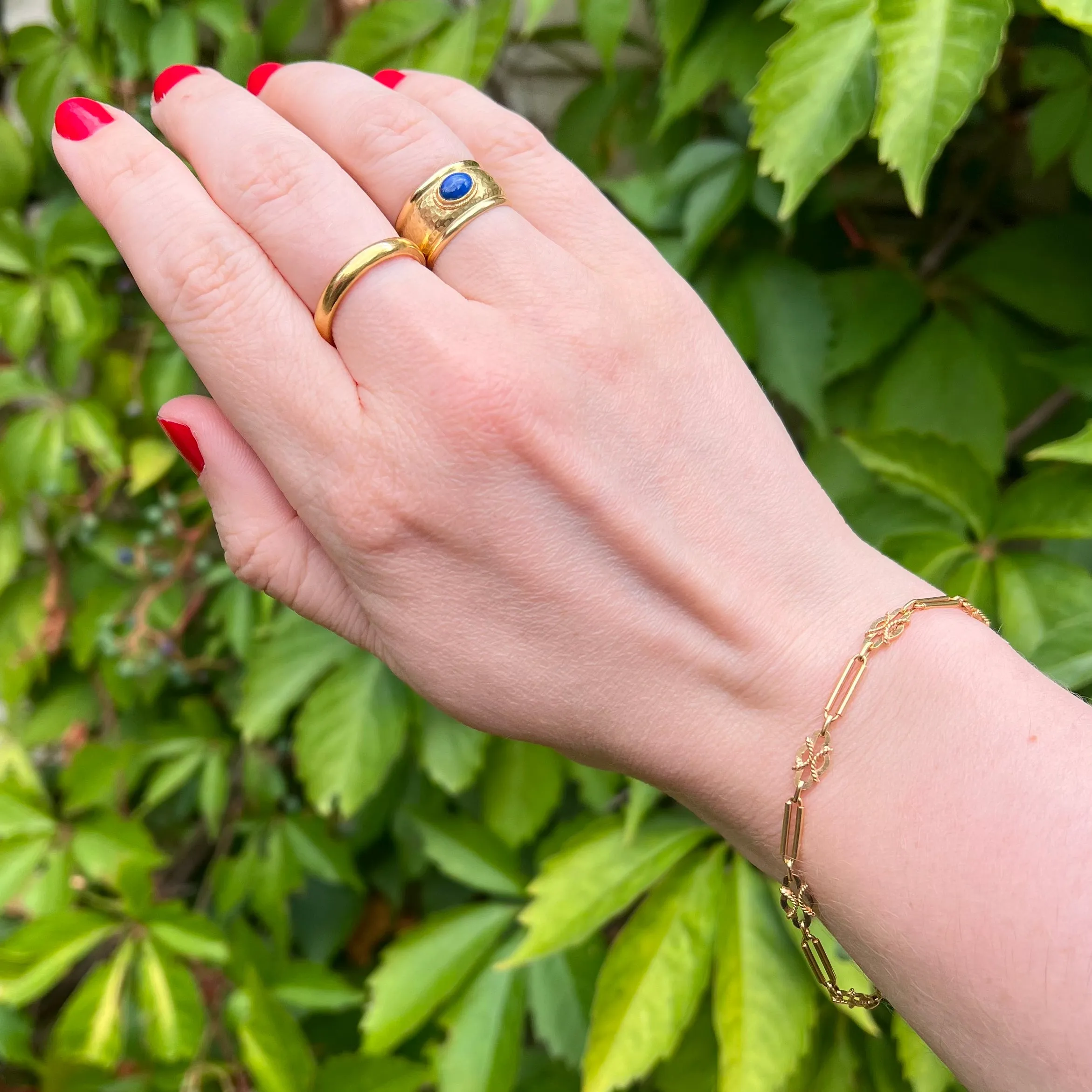 Vintage Portuguese 19k Gold Ornate Chain Bracelet