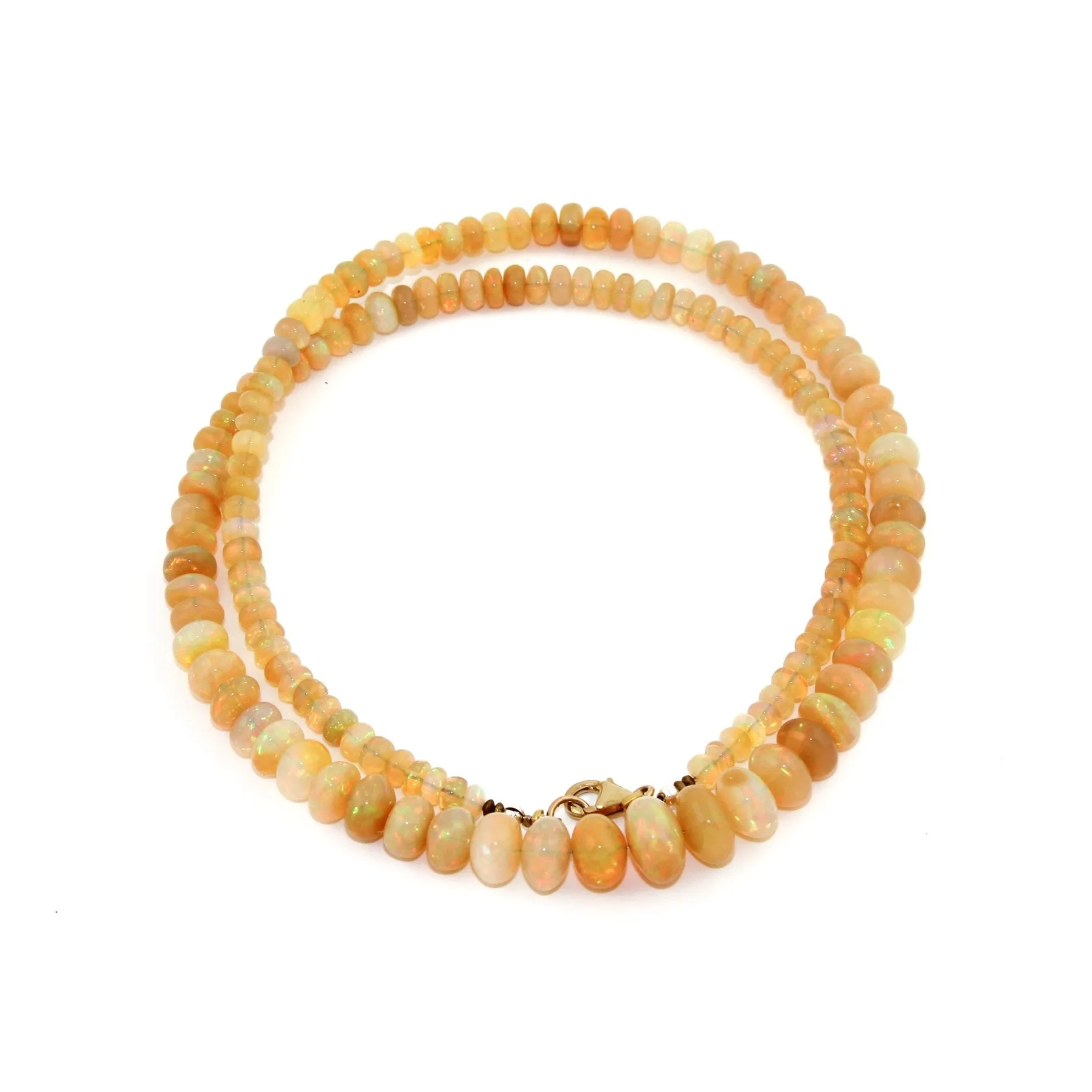 Welo Opal Beaded Necklace x 10k Gold