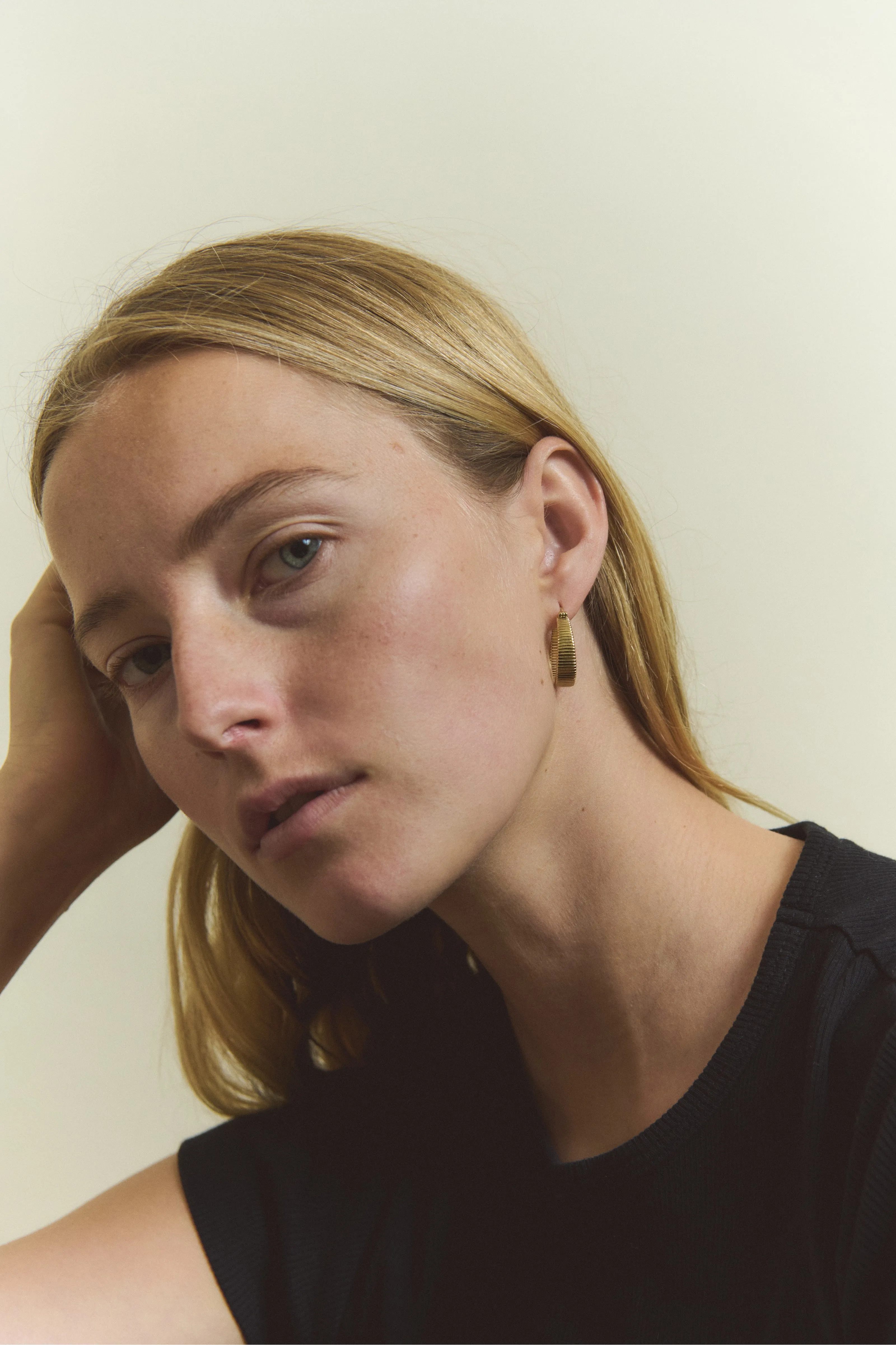 Willa Fluted Hoop Earrings 14K Recycled Gold Vermeil