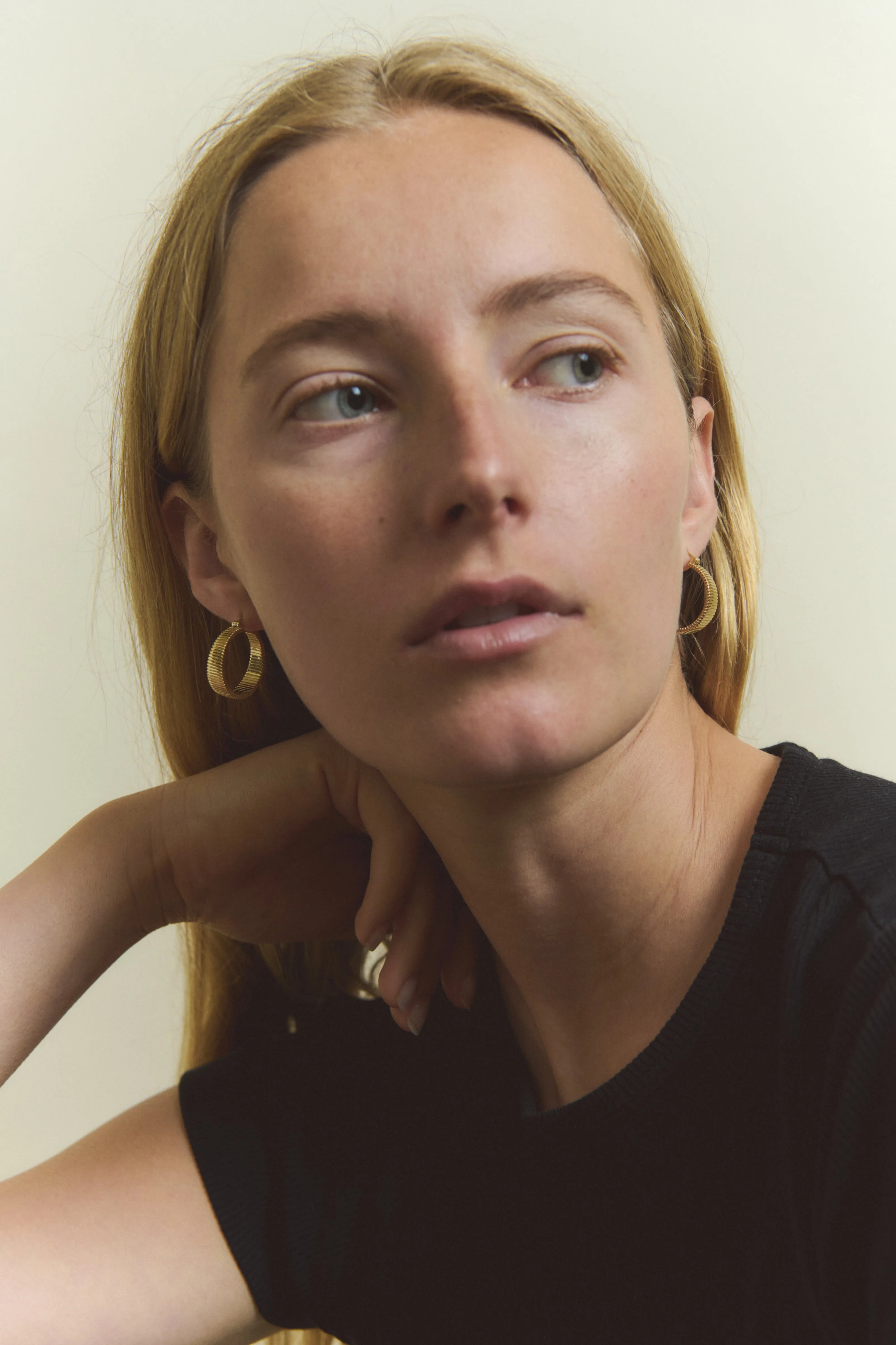 Willa Fluted Hoop Earrings 14K Recycled Gold Vermeil