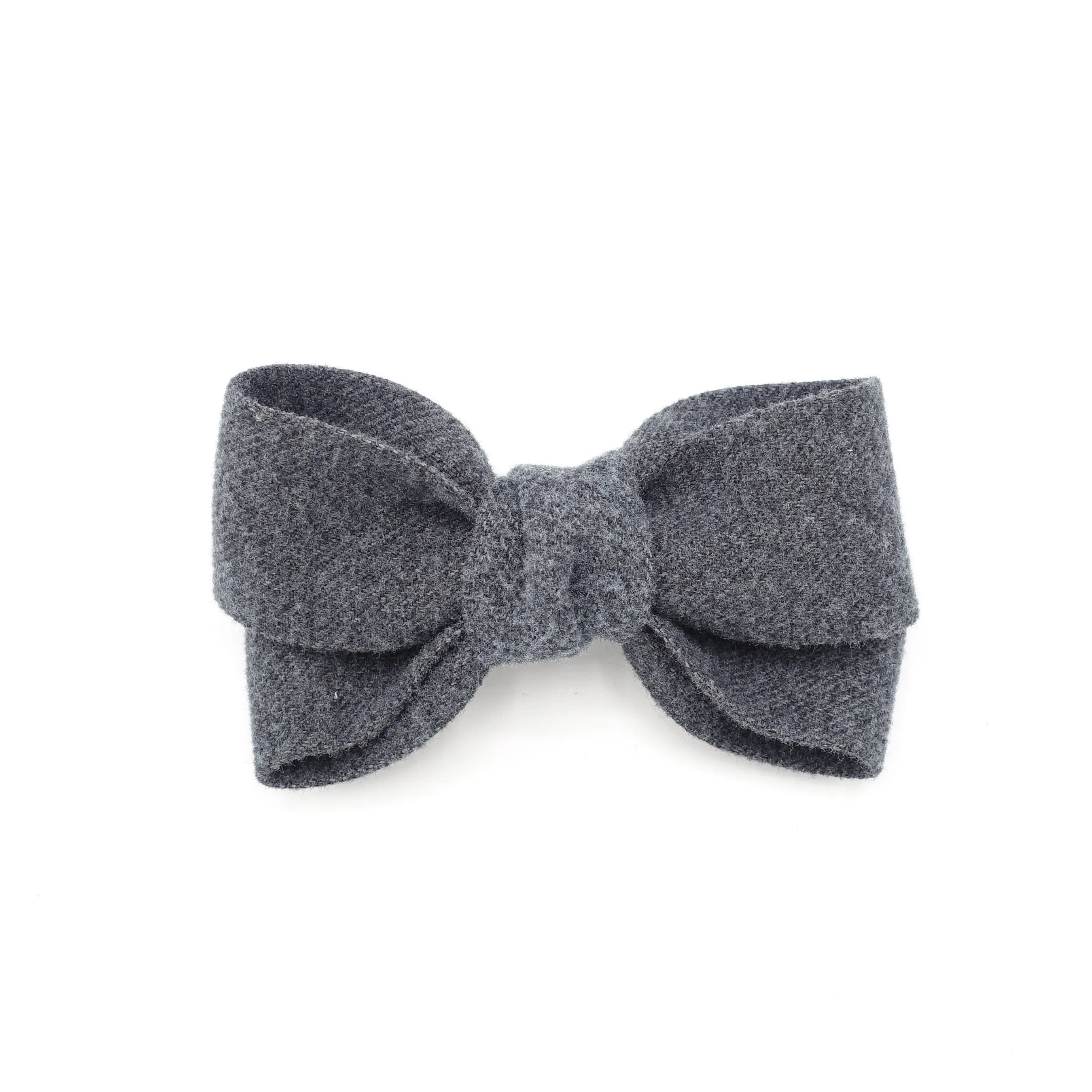 woolen x pattern hair bow Fall Winter women accessory